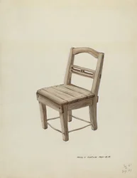 Piccola sedia di legno