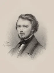 Ritratto del violinista e compositore Hubert Léonard, 1850