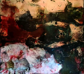 Flusso astratto rosso intenso