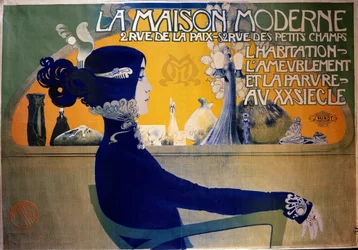 Art Nouveau: poster "La casa moderna" di Orazi