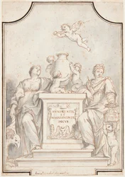 Disegno per un dipinto monocromo, Chiesa del Corpus Domini, Bologna, Italia