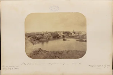 Vista di uno scavo effettuato sulla scogliera di Barreta
