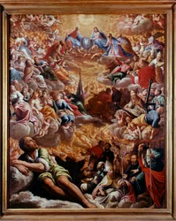 Paradiso - Dipinto di Marcantonio Bassetti (1588-1630), Olio su Tela 78x61 CM - Napoli Museo di Capodimonte