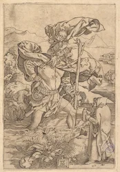 San Cristoforo che attraversa il fiume con Cristo in forma di putto sulla sua spalla, ca. 1500-1534