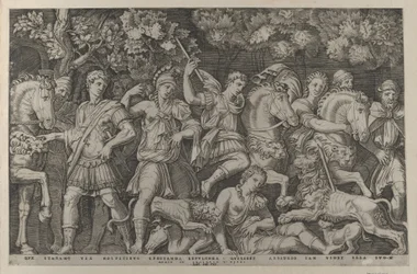 Speculum Romanae Magnificentiae: La caccia al leone, ca. 1500-1534