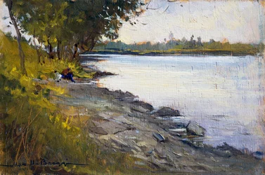 Bosco, di Marcello Broggi (1896-1954), olio su tavola