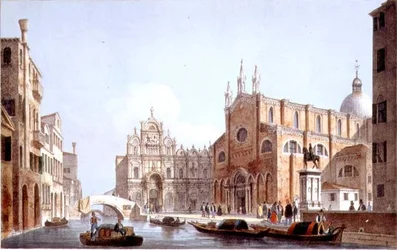 La Chiesa dei SS. Giovanni e Paolo e S. Marco, Venezia, incisa da Brizeghel