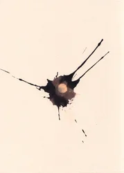 Blot 2, 2018 (inchiostro e candeggina su carta)