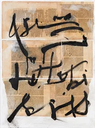 Texto #11, 2020 (collage, tecnica mista su tela)