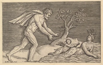 Speculum Romanae Magnificentiae: Uomo nudo che insegue una naiade