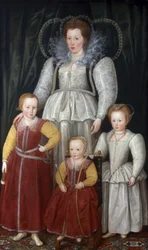Ritratto di Anna, Lady Pope (1561-1625) con i suoi figli