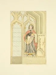 Figura della regina Elisabetta nella cappella di St Mary Redcliffe