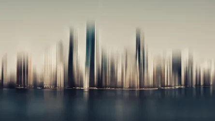 Riflesso astratto di un paesaggio urbano