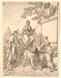 Foglio allegorico in occasione dell