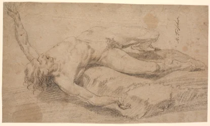 Uomo nudo caduto all