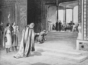 Geoffrey de Langley con Bar Sauma prima di Arghun Khan