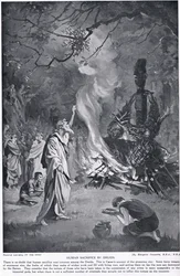 Sacrificio umano da parte dei druidi, illustrazione da "Hutchinson