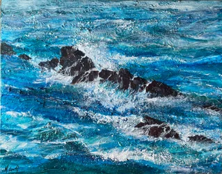 Ocean Reef, 2025 (acrilico su tela)