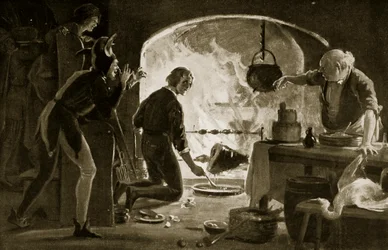 Lambert Simnel in cucina, illustrazione da "Hutchinson