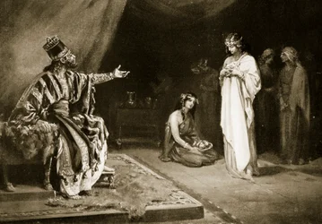Matrimonio della principessa assira con Kara-Indash, re di Babilonia, illustrazione da 