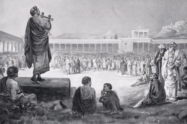 Il tour di Nerone in Grecia nel 66 d.C., illustrazione tratta da "Hutchinson