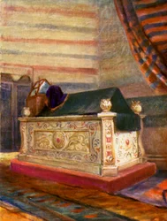 Tomba di Saladino, Interno (litografia a colori)
