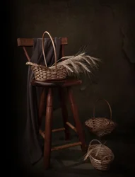 Cesti rustici e grano