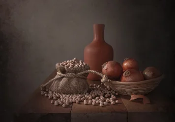 Natura morta con ceci rustici