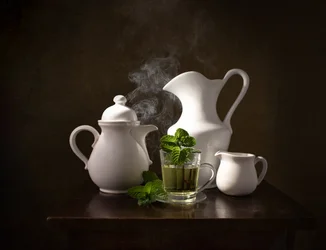 Tè alla menta caldo