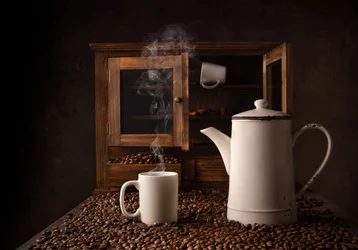 Caffè del mattino preparato al vapore