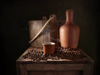 Caffè rustico preparato con il metodo a vapore