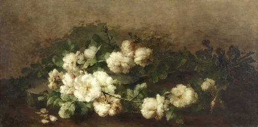 Natura morta con chitarra e rose