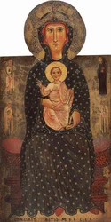 Madonna col Bambino in trono con quattro santi