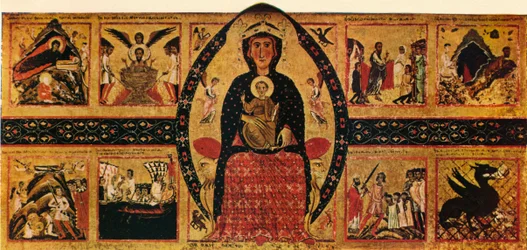 La Vergine e il Bambino in trono, con scene narrative, c1263, 1911