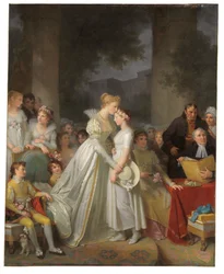 Il bacio protettivo della castellana locale