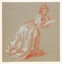Giovane donna inginocchiata