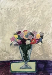 Natura morta con fiori secchi, 2020 (olio su carta)
