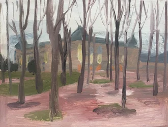 Il Petit Palais in inverno II, 2019 (olio su carta)