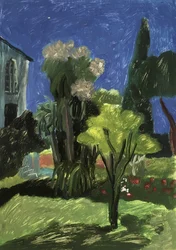 Giardino turco, 2019 (olio su carta)