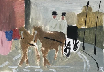 Victoria Street a Londra, 2019 (olio su carta)