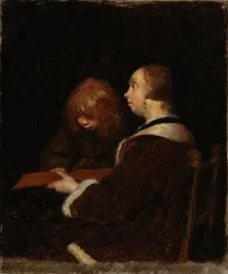 La lezione di lettura, copia da Ter Borch
