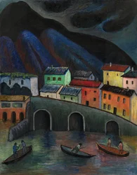 Pesca notturna ad Ascona, anni 1920-1930
