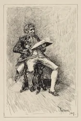 Sitzender Mann, der ein Buch liest