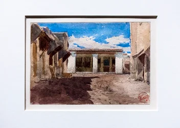 Strada commerciale in Marocco, 1862 circa (acquerello su carta)