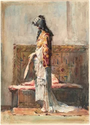 Una Donna Marocchina in Abito Tradizionale