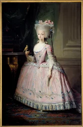 Ritratto a figura intera di Carlota Joaquina (1775-1830) Infanta di Spagna e Regina del Portogallo Dipinto di Mariano Maella (1739-1819) XVIII secolo