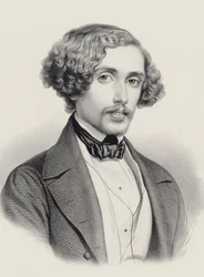Ritratto del pianista e compositore Julius Schulhoff 1825-1898, 1850