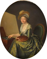 Autoritratto con cavalletto