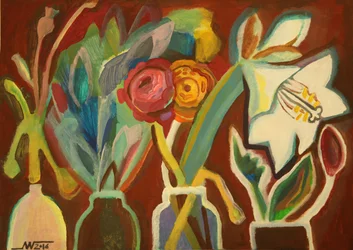 Fiori astratti dai colori vivaci