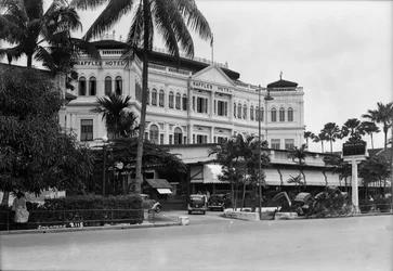 Una vista del Raffles Hotel, Singapore